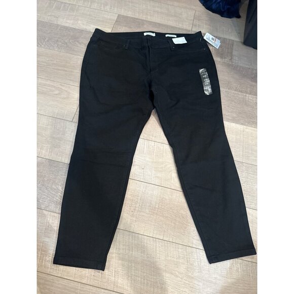 JESSICA SIMPSON WOMENS Plus Kiss Me Super Skinny Jeans BLACK NEW 24W - Picture 2 of 10